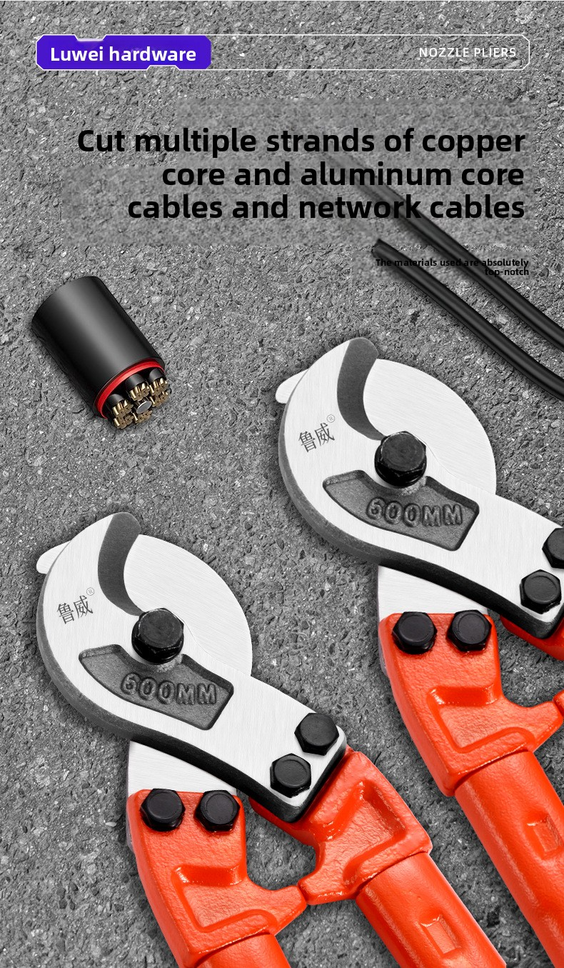 Luwei Cable Cutter, 18-inch/24-inch Manual Wire Cutter, Electrician's ...
