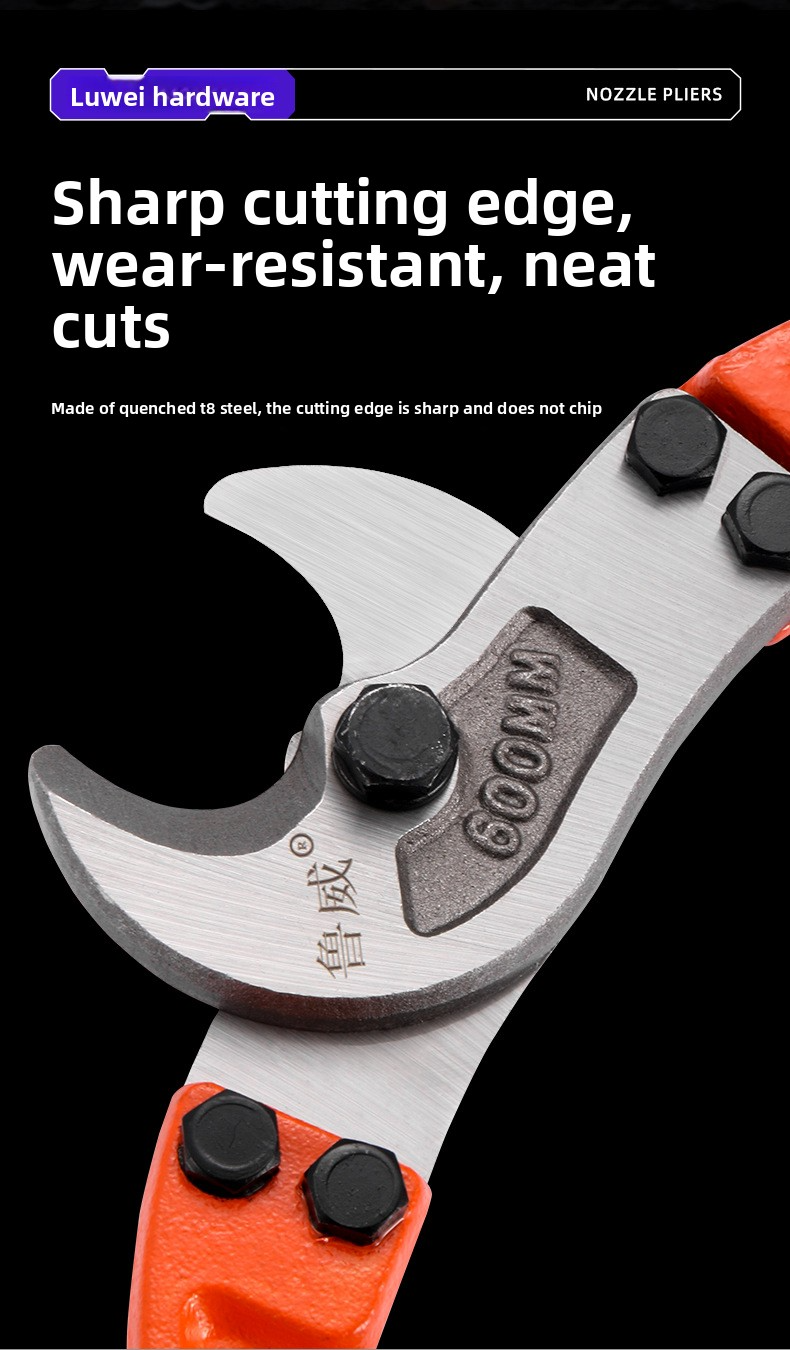 Luwei Cable Cutter, 18-inch/24-inch Manual Wire Cutter, Electrician's ...
